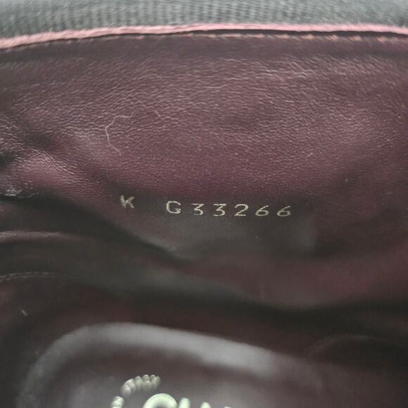 Chanel Burgundy/Black CC Cap Toe Ankle Boots Size US 7.5 /  EU 37.5 - Picture 8 of 8